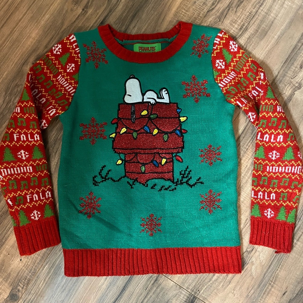 Girl’s Snoopy Christmas Sweater
